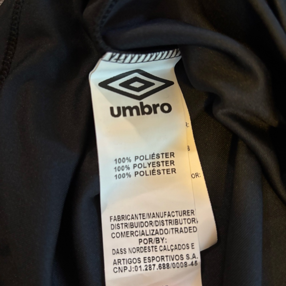 Umbro Men’s Santos FC 2020 Training Jersey Dry Fit Black Gold XXL New - Picture 10 of 12